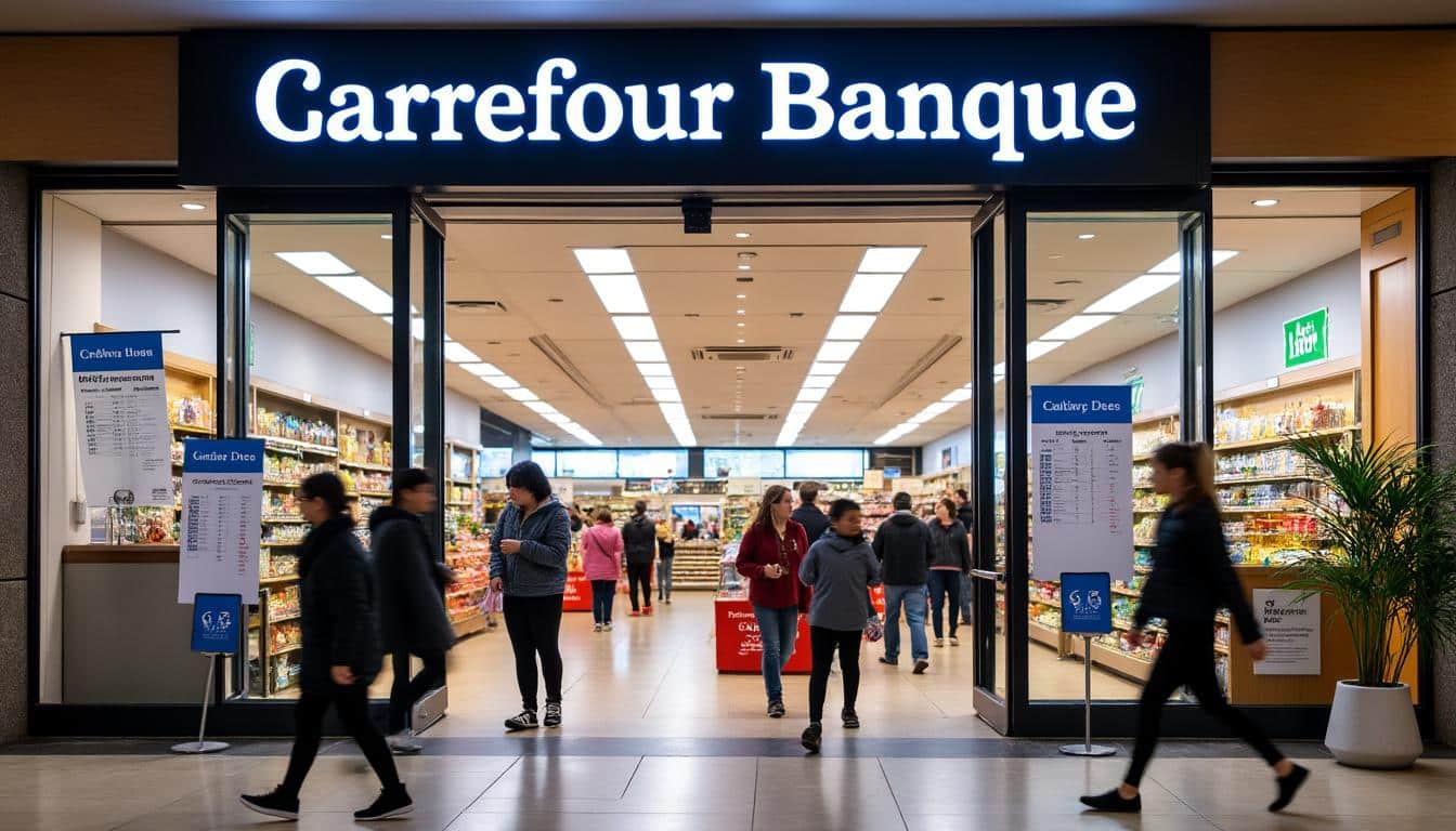 Illustration: Horaires et localisation pratiques du Carrefour Banque dans le centre commercial Pelletan à Aulnay-sous-Bois